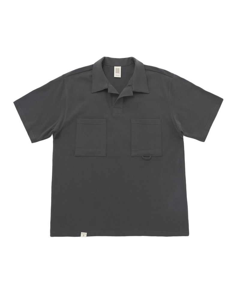 N-BT POCKET 1/2 COLLAR-TEE (Charcoal)
