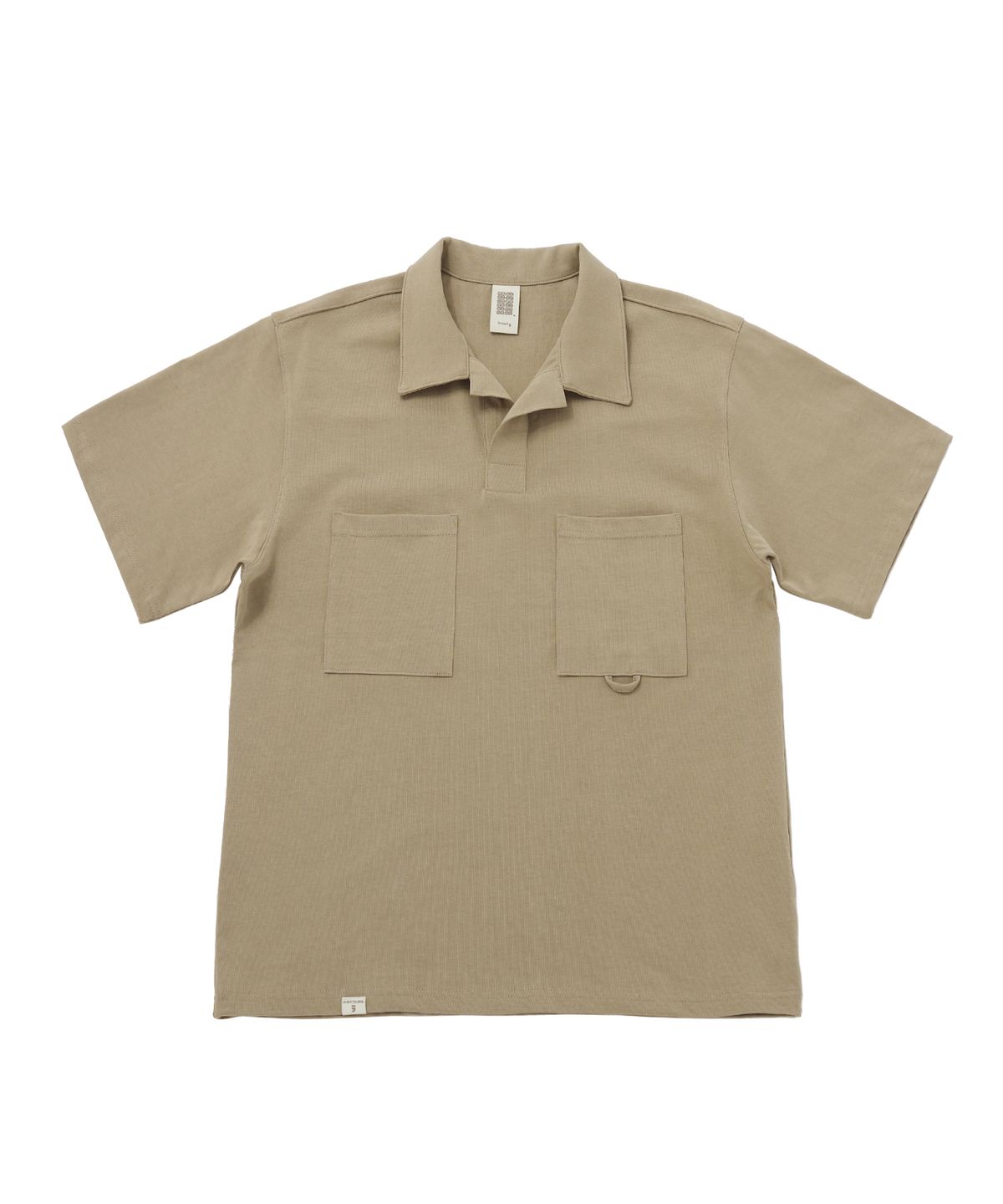 어낫띵(A NOTHING) N-BT POCKET 1/2 COLLAR-TEE (Beige)