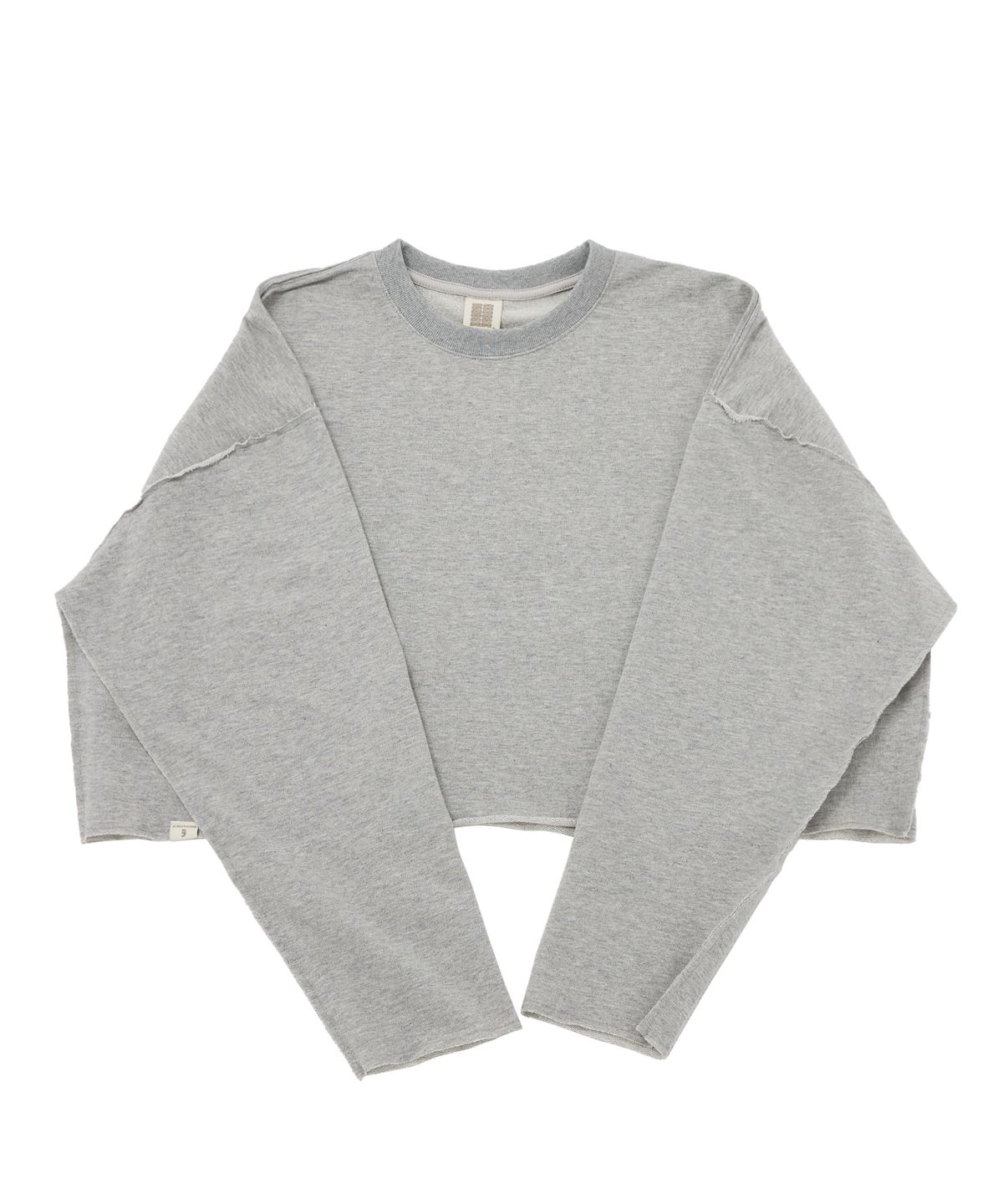 어낫띵(A NOTHING) VINTAGE P. DYEING CUT-OUT CROP-TEE (Gray)