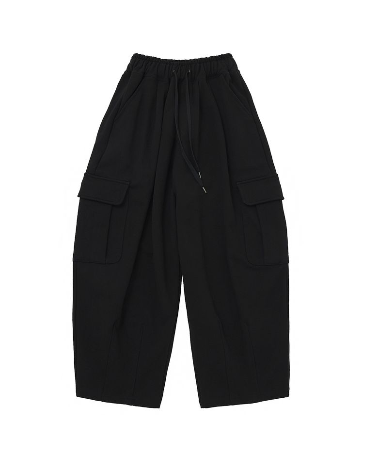 H-T CARGO BALLOON SWEAT PANTS (Black)
