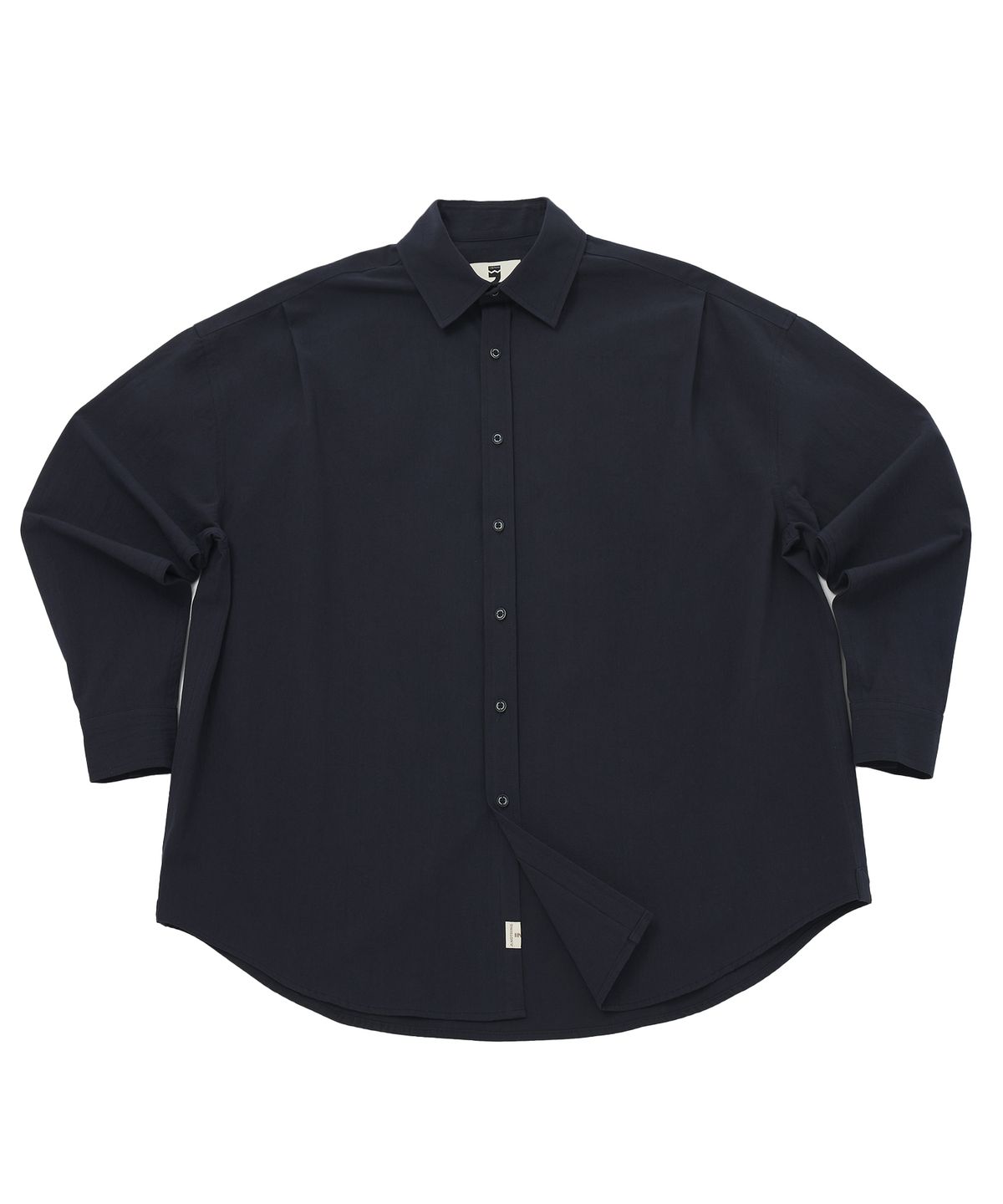 어낫띵(A NOTHING) EARTH-COLOR PLEATS SHIRT (Deep Ocean)