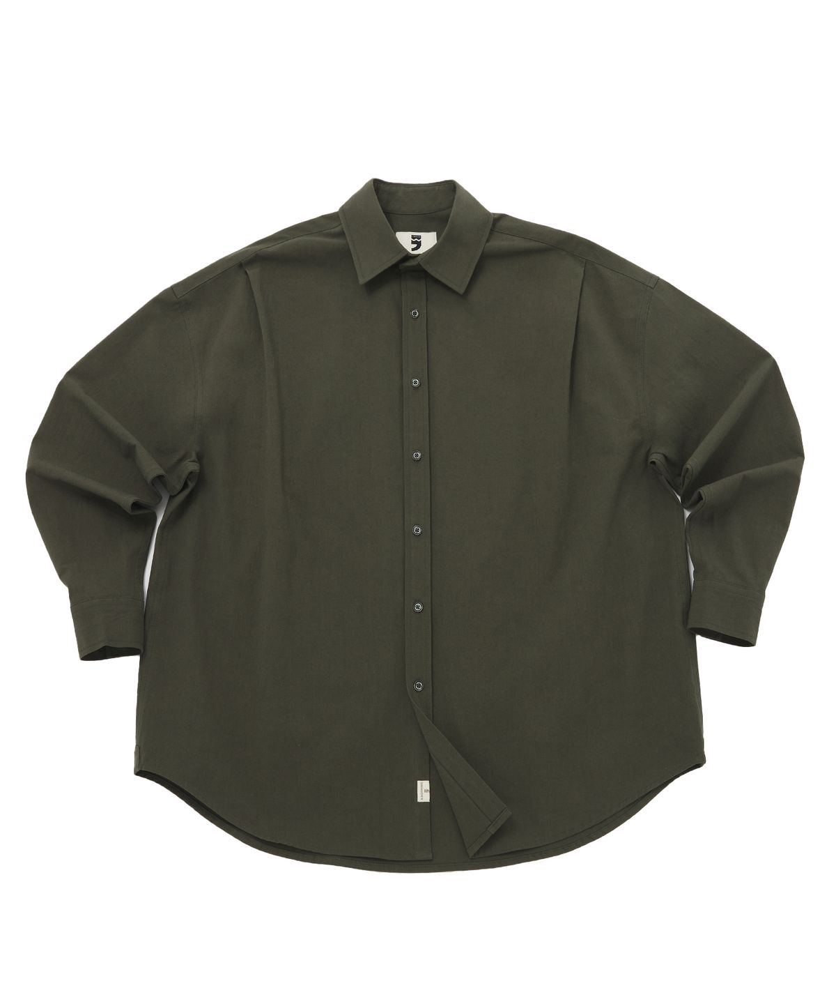 어낫띵(A NOTHING) EARTH-COLOR PLEATS SHIRT (Dense Forest)