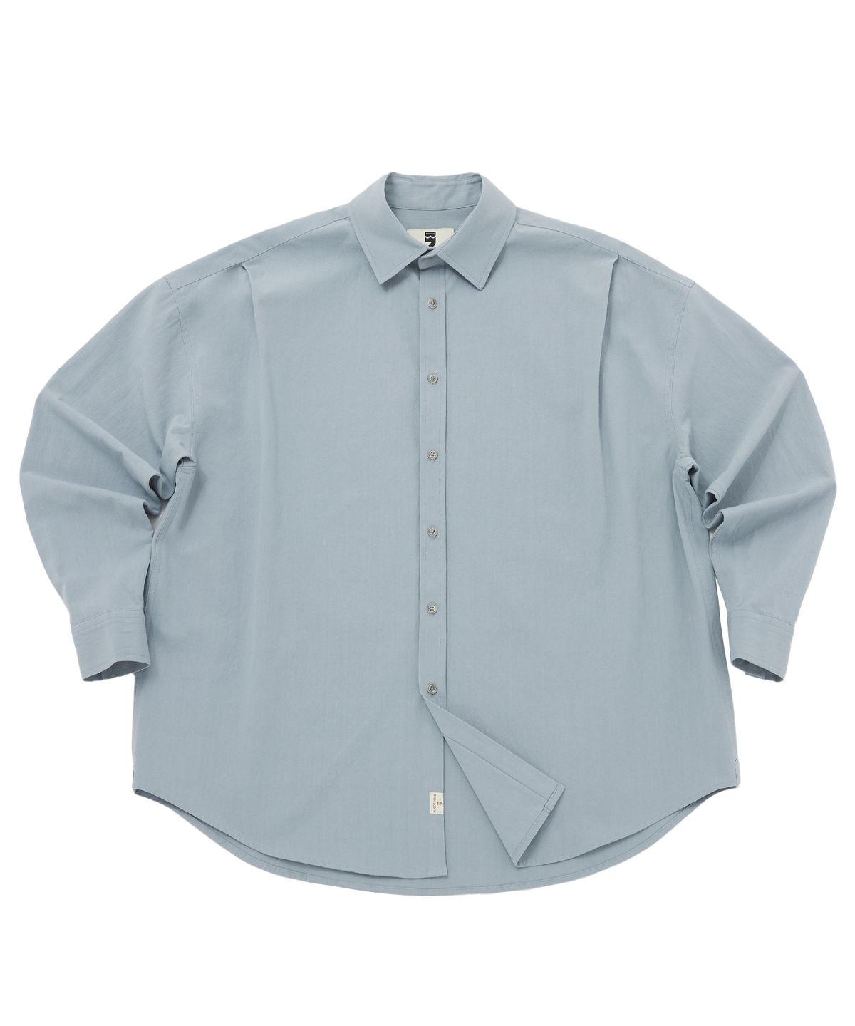 어낫띵(A NOTHING) EARTH-COLOR PLEATS SHIRT (Cloudy Sky)