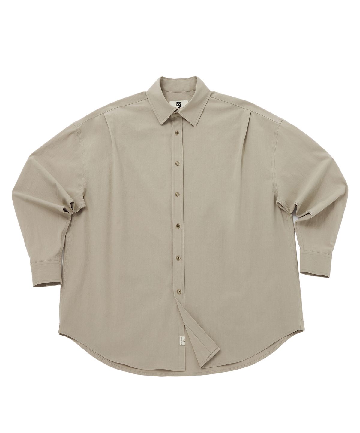 어낫띵(A NOTHING) EARTH-COLOR PLEATS SHIRT (Beach Sand)