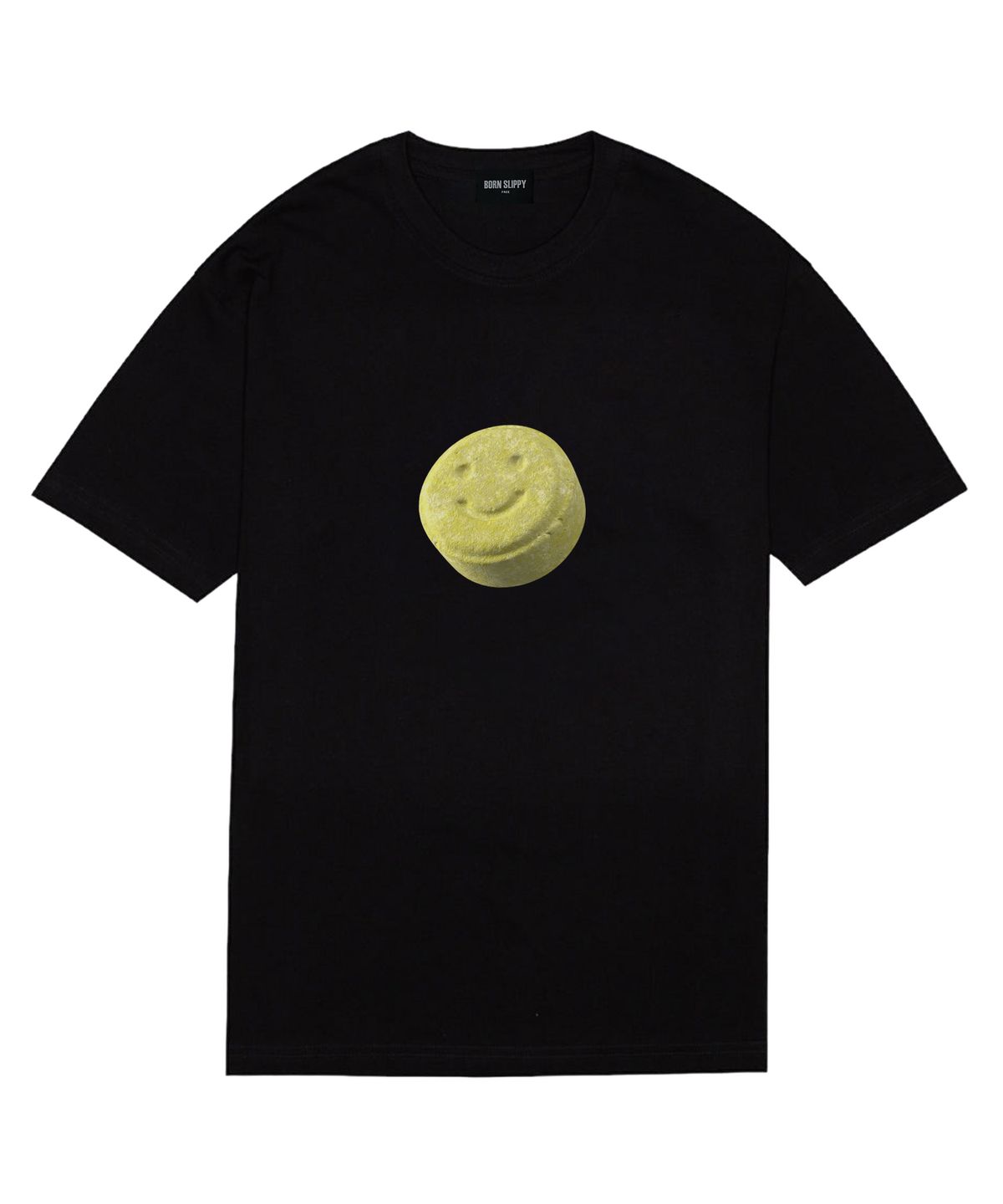 본슬리피(BORN SLIPPY) Smile Candy(Yellow) T-shirt (Black)