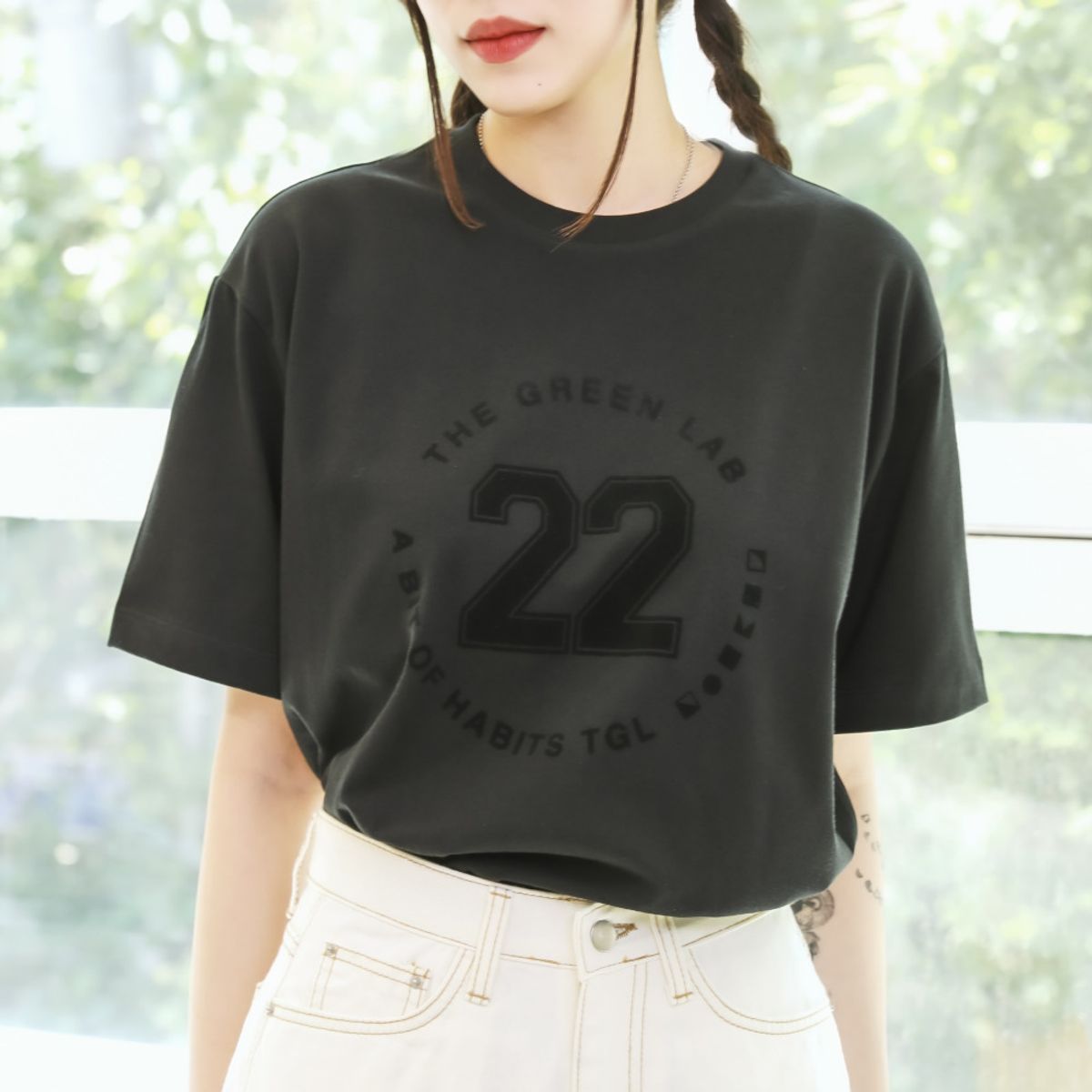더그린랩(THE GREEN LAB) 스포티 22 반팔 티셔츠 [블랙]