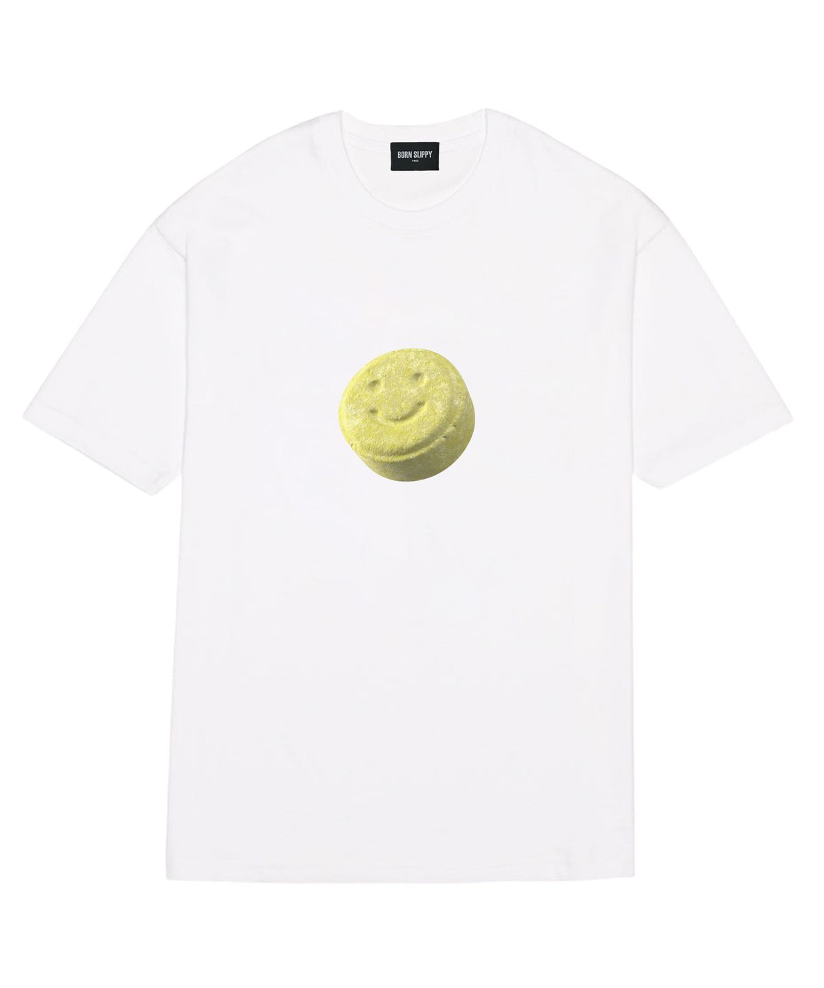본슬리피(BORN SLIPPY) Smile Candy(Yellow) T-shirt (White)