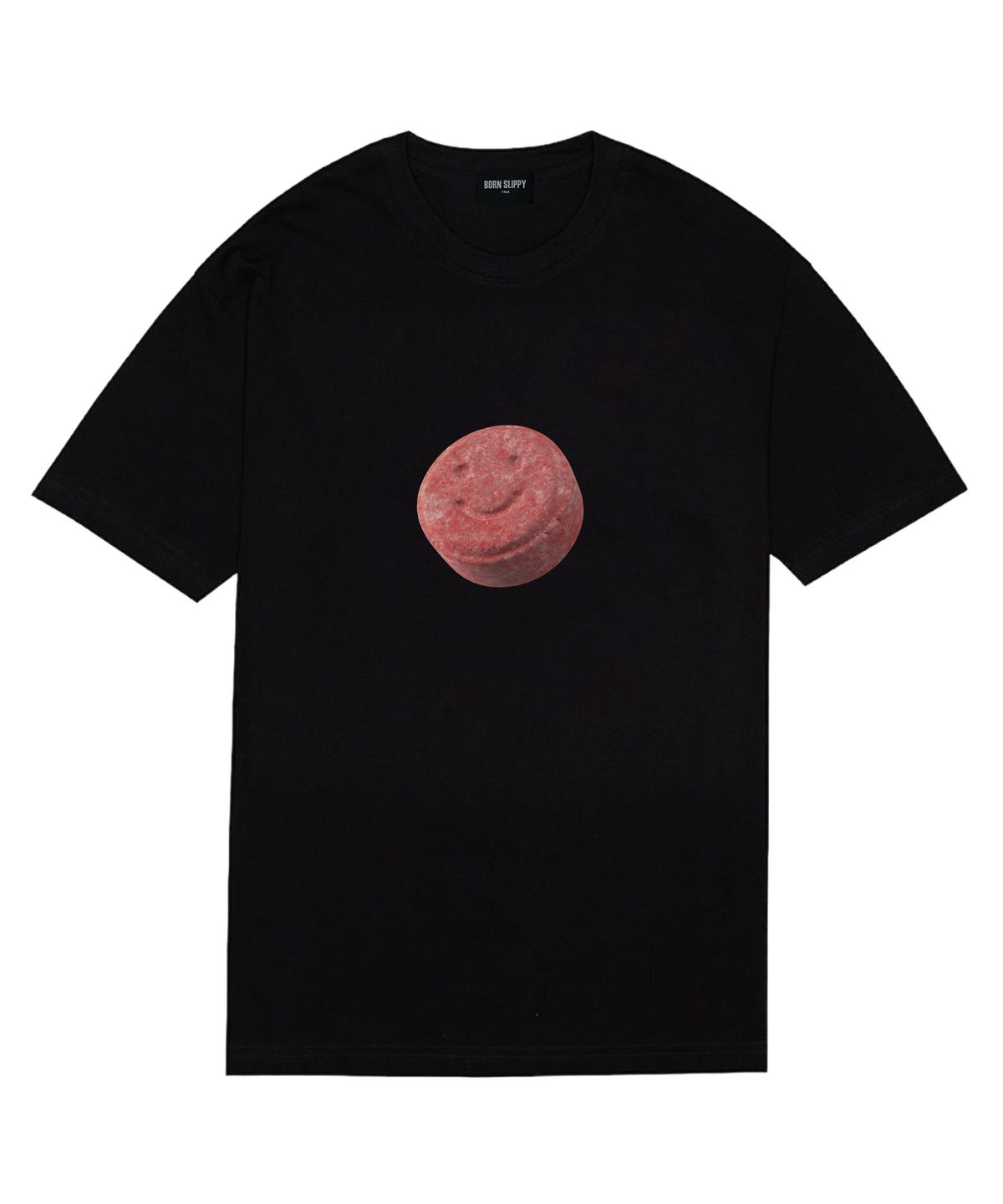 본슬리피(BORN SLIPPY) Smile Candy(Red) T-shirt (Black)