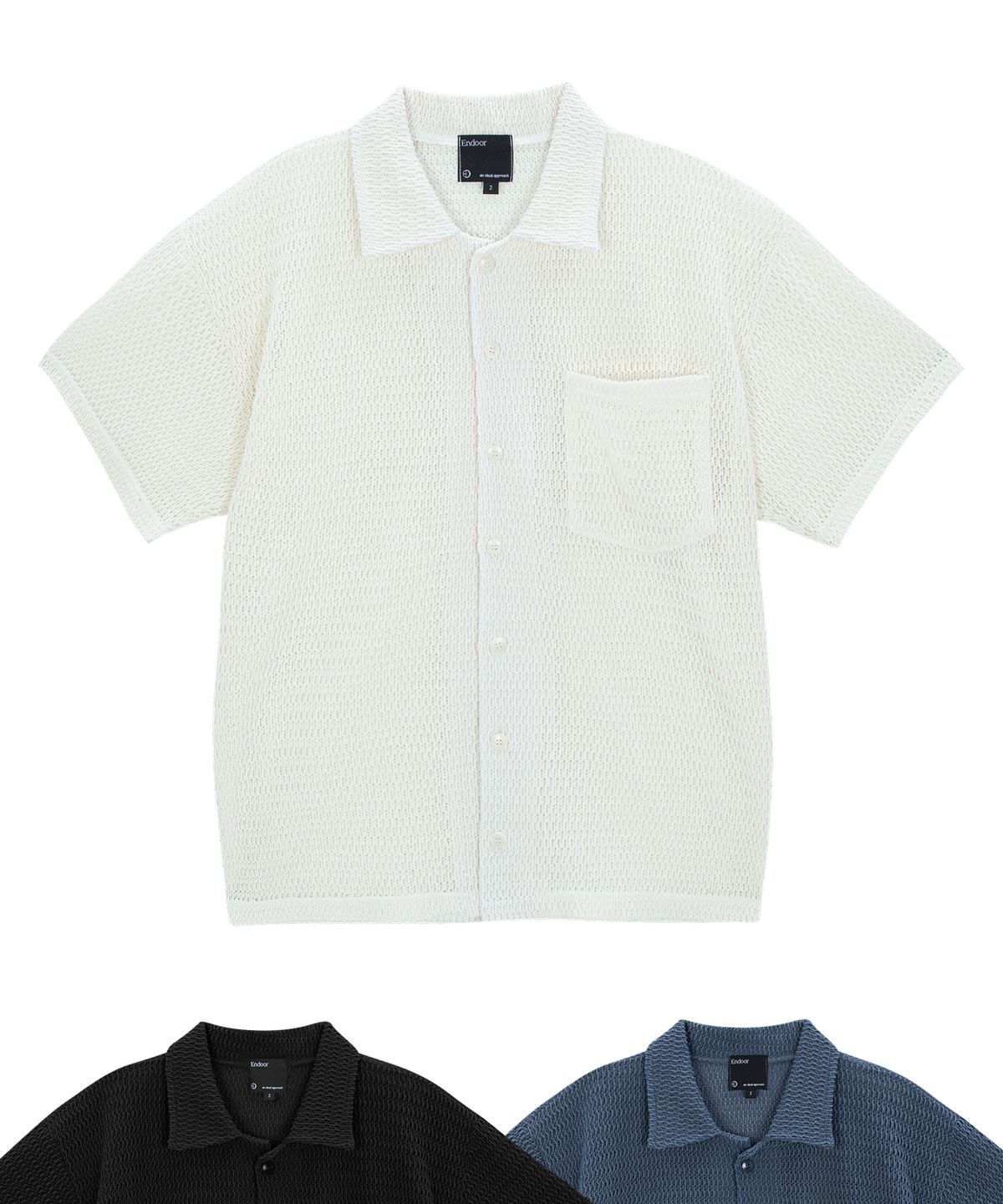 엔도어(ENDOOR) Crochet 1/2 shirts (ecru)