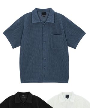 Crochet 1/2 shirts (indigo blue)