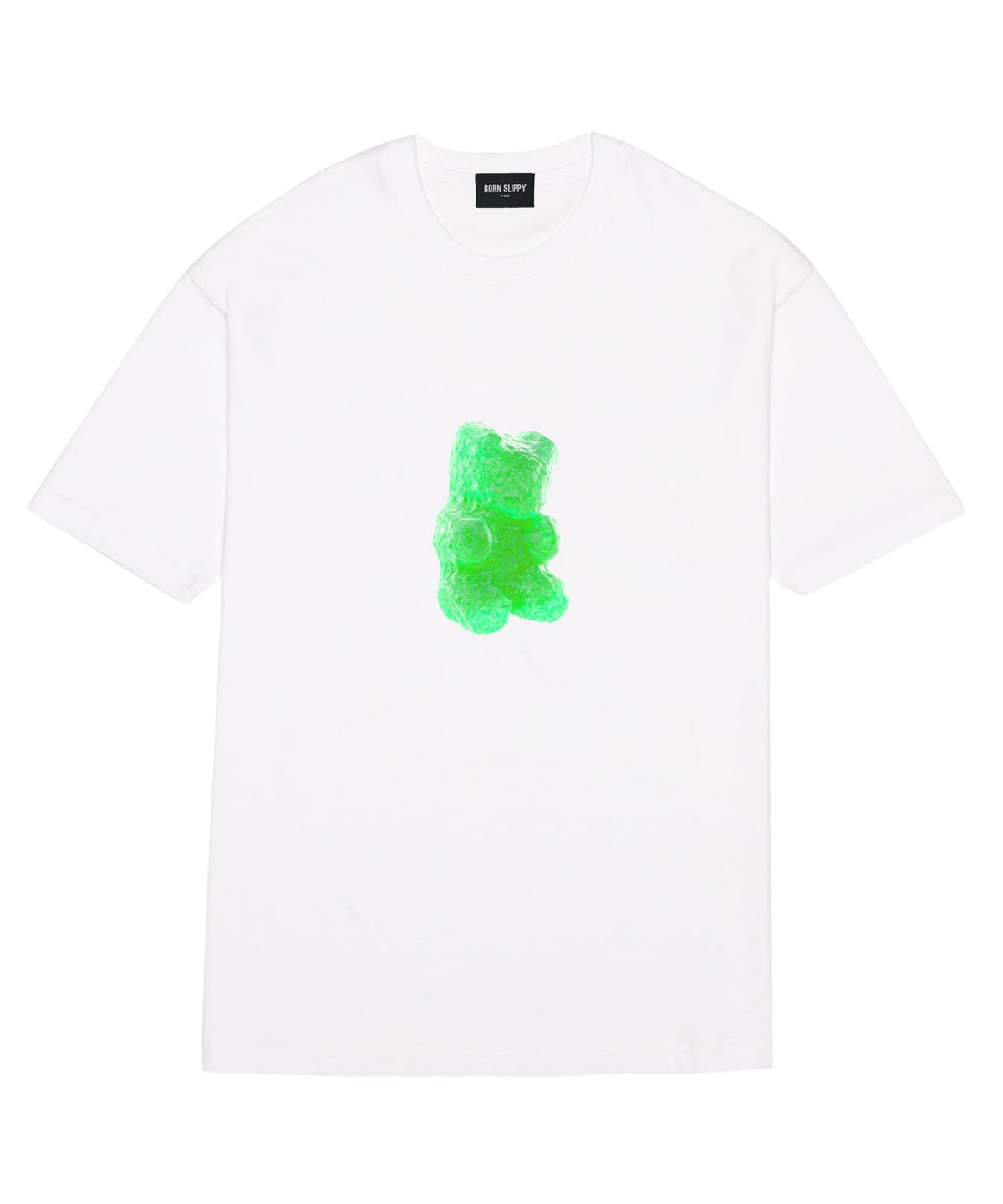 본슬리피(BORN SLIPPY) Gummy Bear(Green) T-shirt (White)