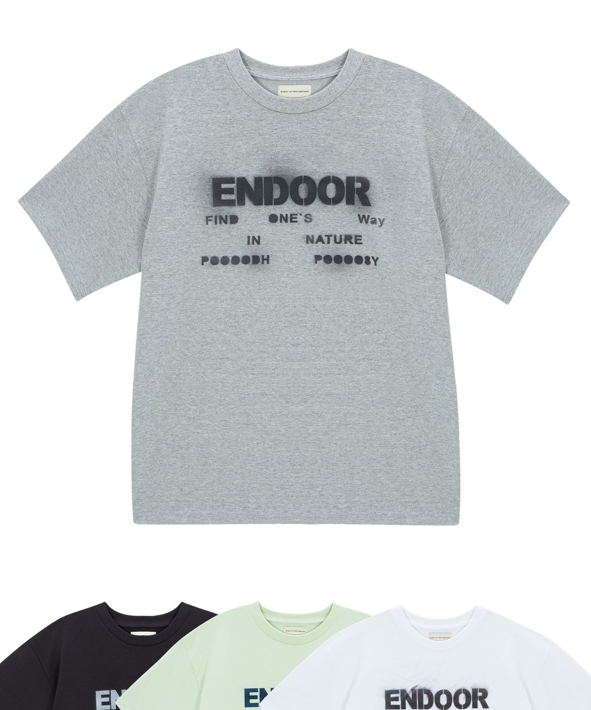 엔도어(ENDOOR) hand painting endoor 1/2 tee (gray)