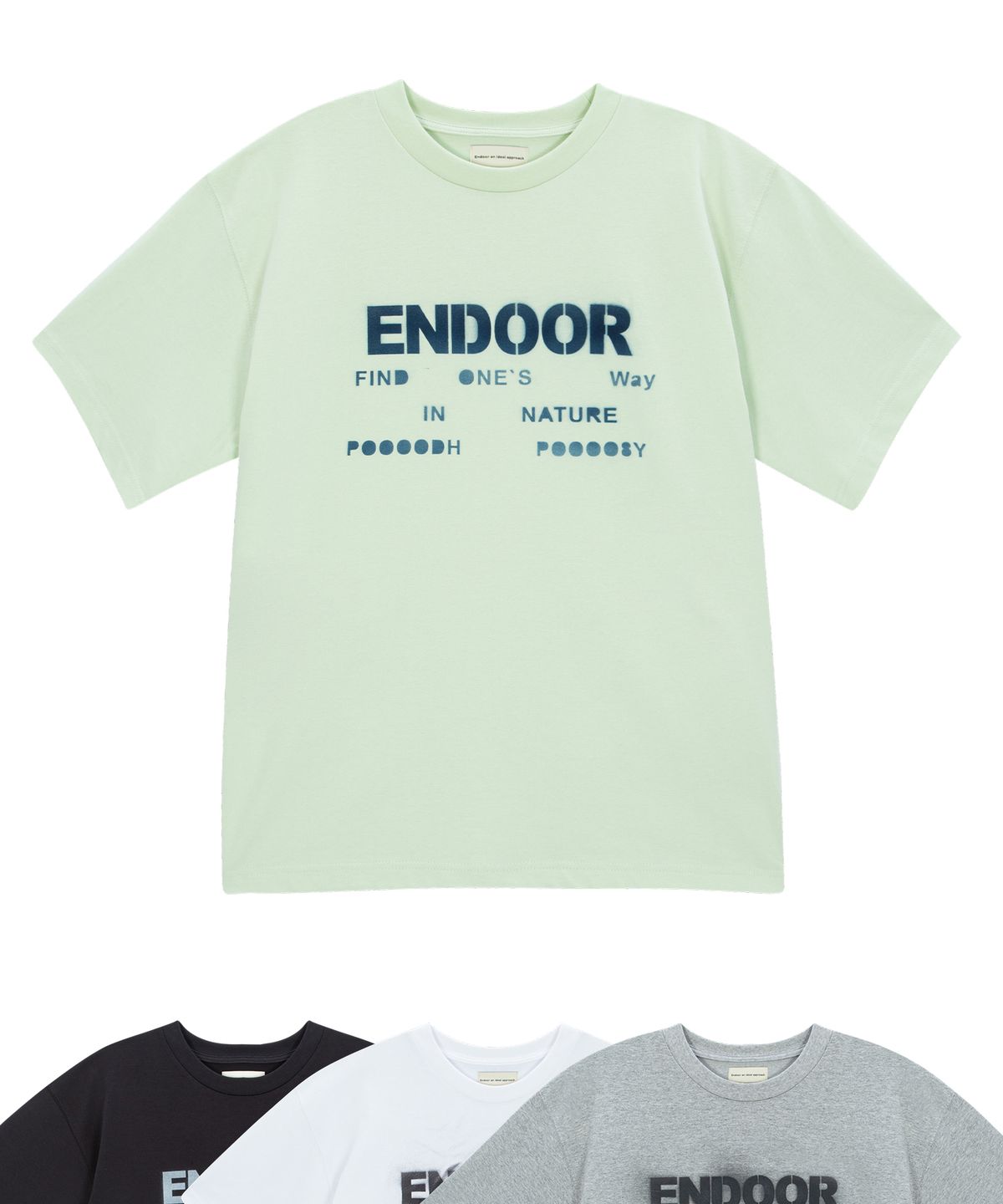 엔도어(ENDOOR) hand painting endoor 1/2 tee (lime)
