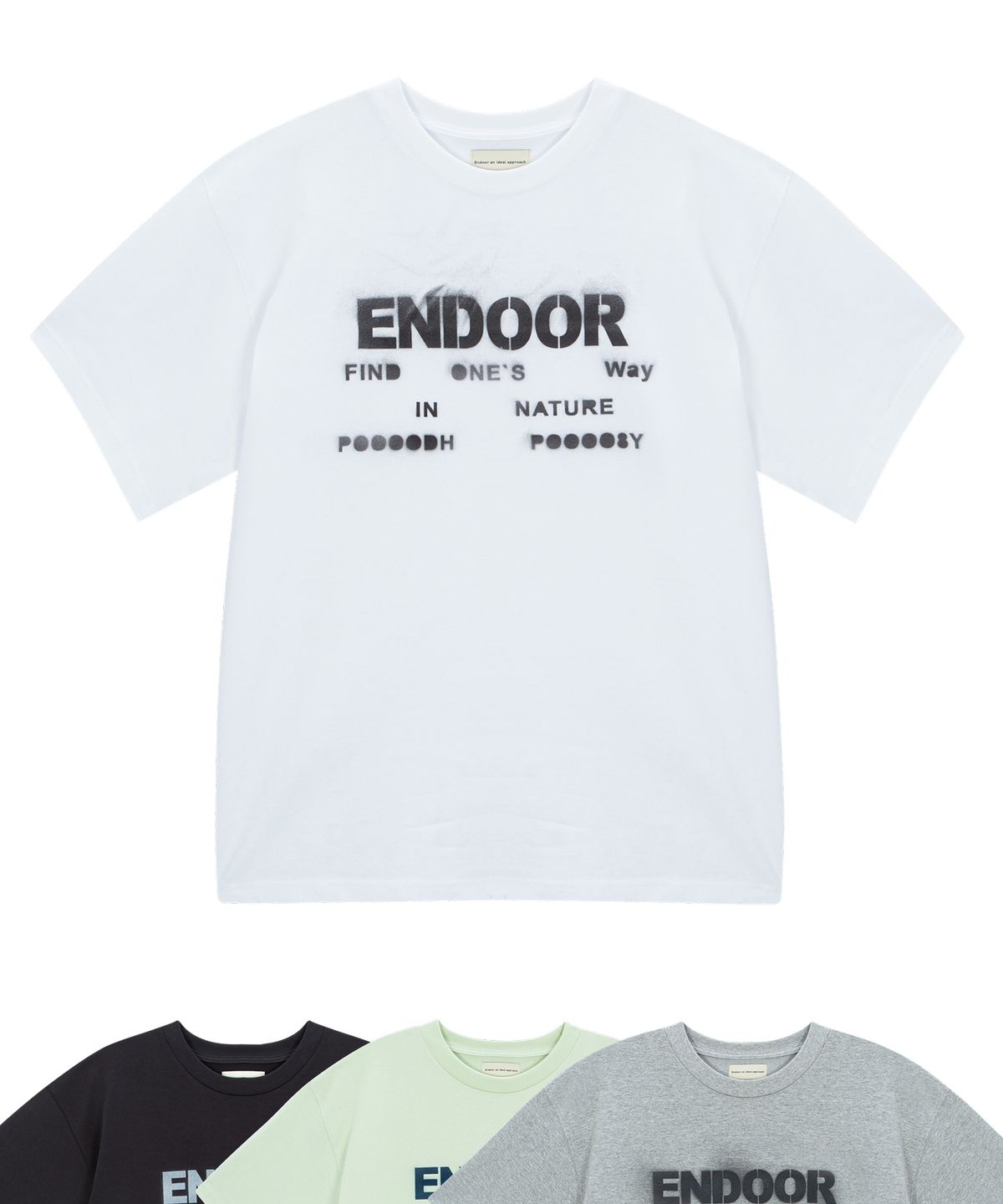엔도어(ENDOOR) hand painting endoor 1/2 tee (white)