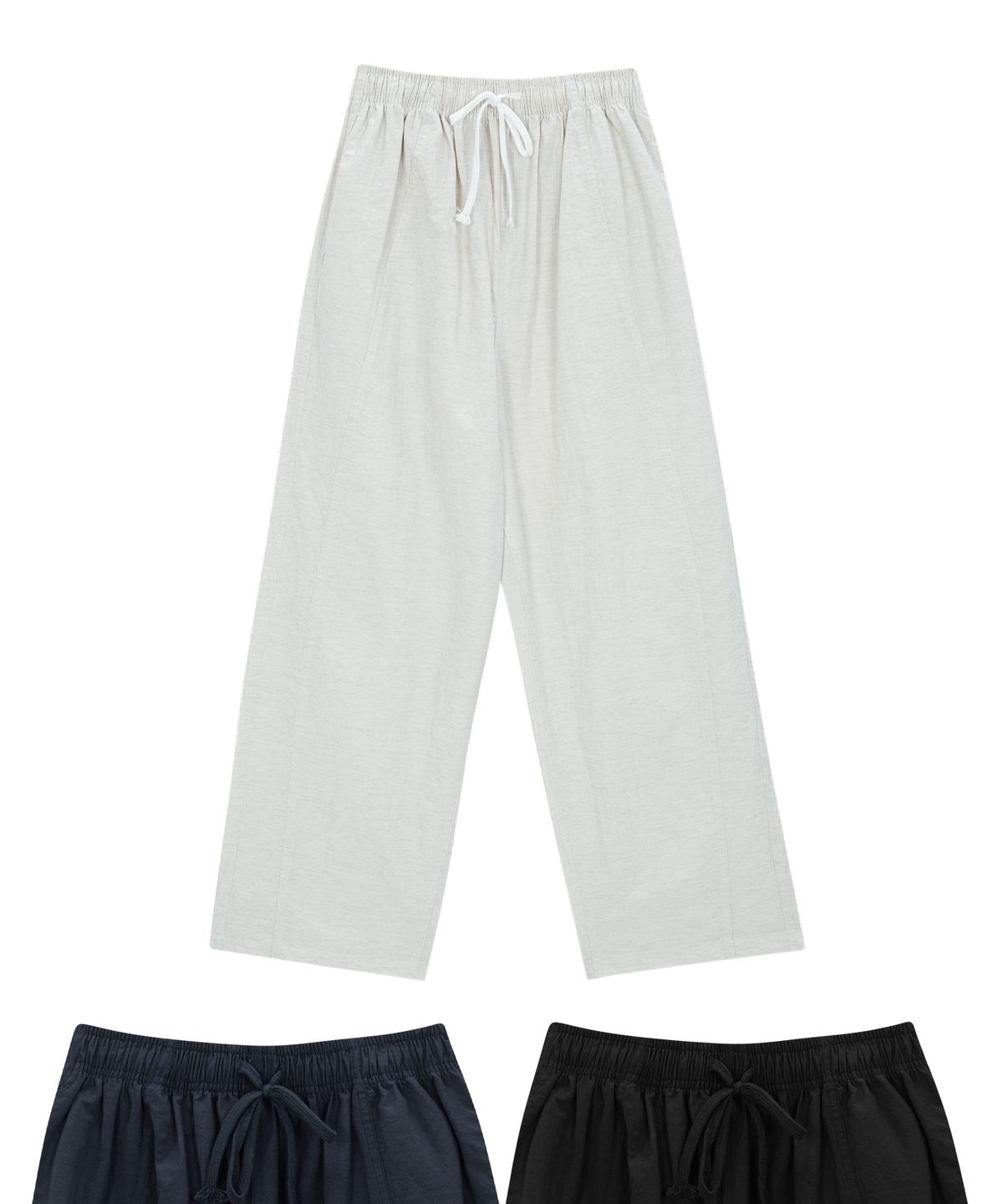 엔도어(ENDOOR) Twisted curved roll-up pants (sand beige)