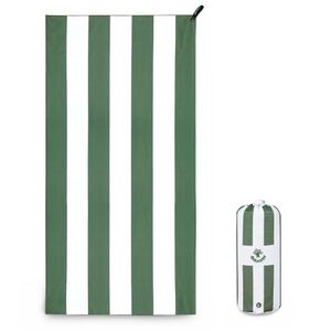 비치타월 스트라이프 모스그린