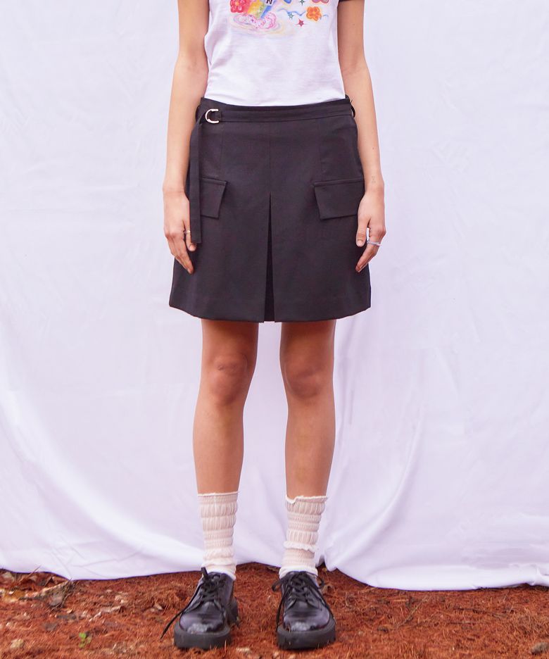 Pocket A-line Short Mini Skirt