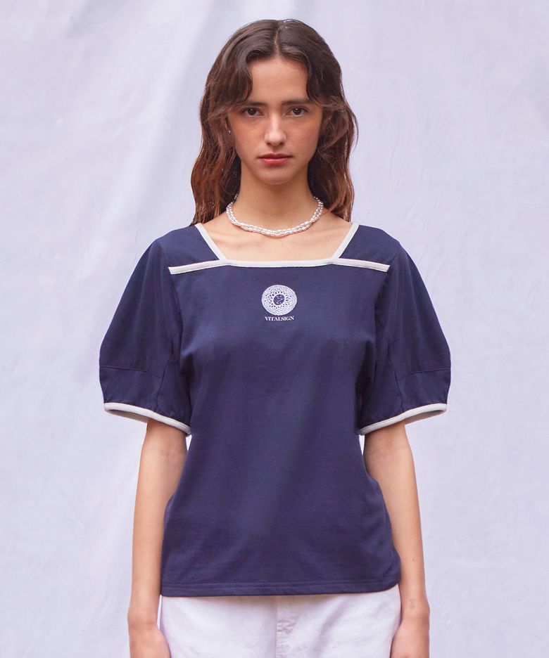 Sunflower Pipping Puff T-shirt (2colors)