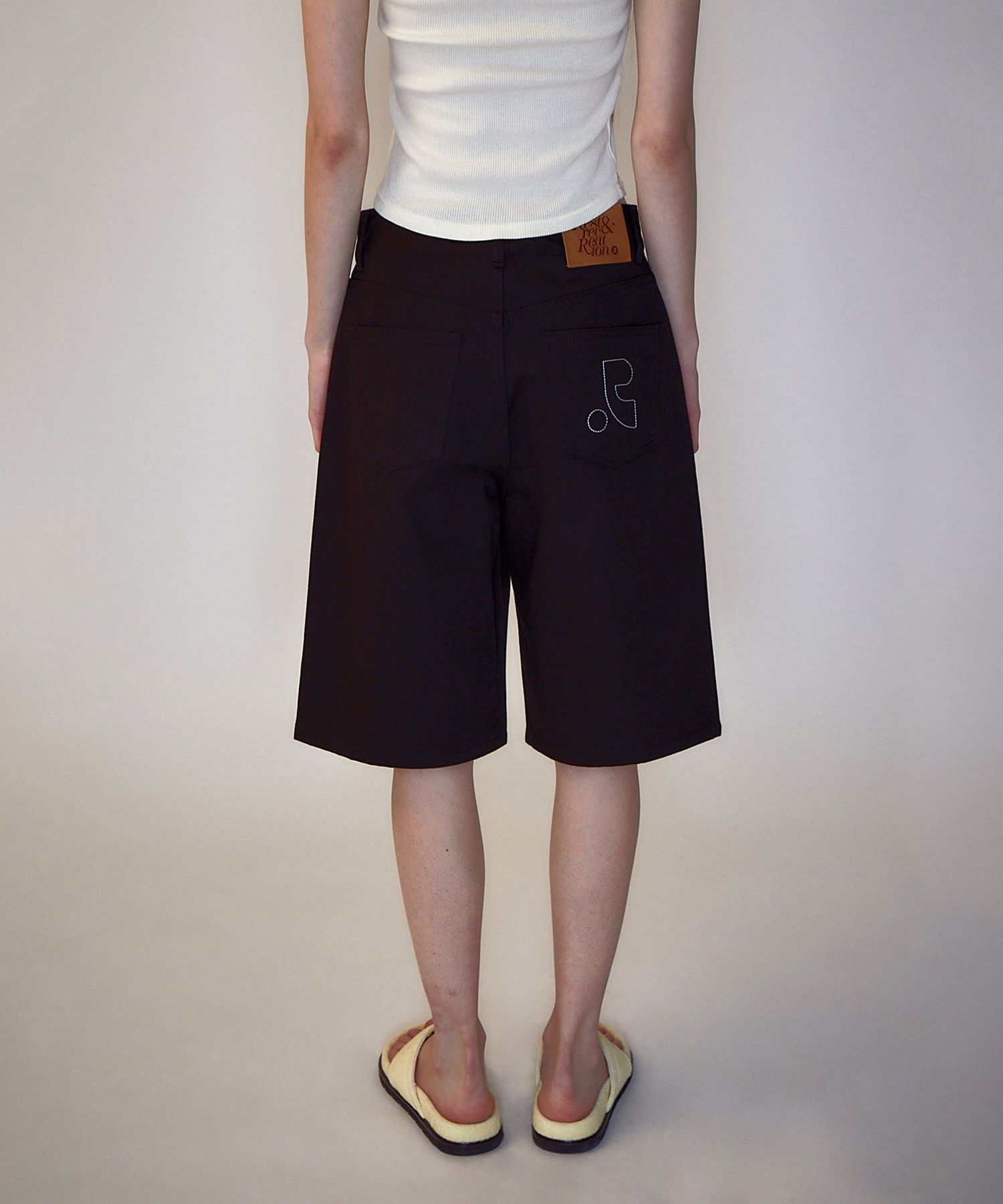 ☆【Rest&Recreation】☆RR LOGO EMBROIDERY COTTON SHORT.S☆ MUSINSA | REST&RECREATION RR LOGO EMBROIDERY COTTON SHORTS BLACK