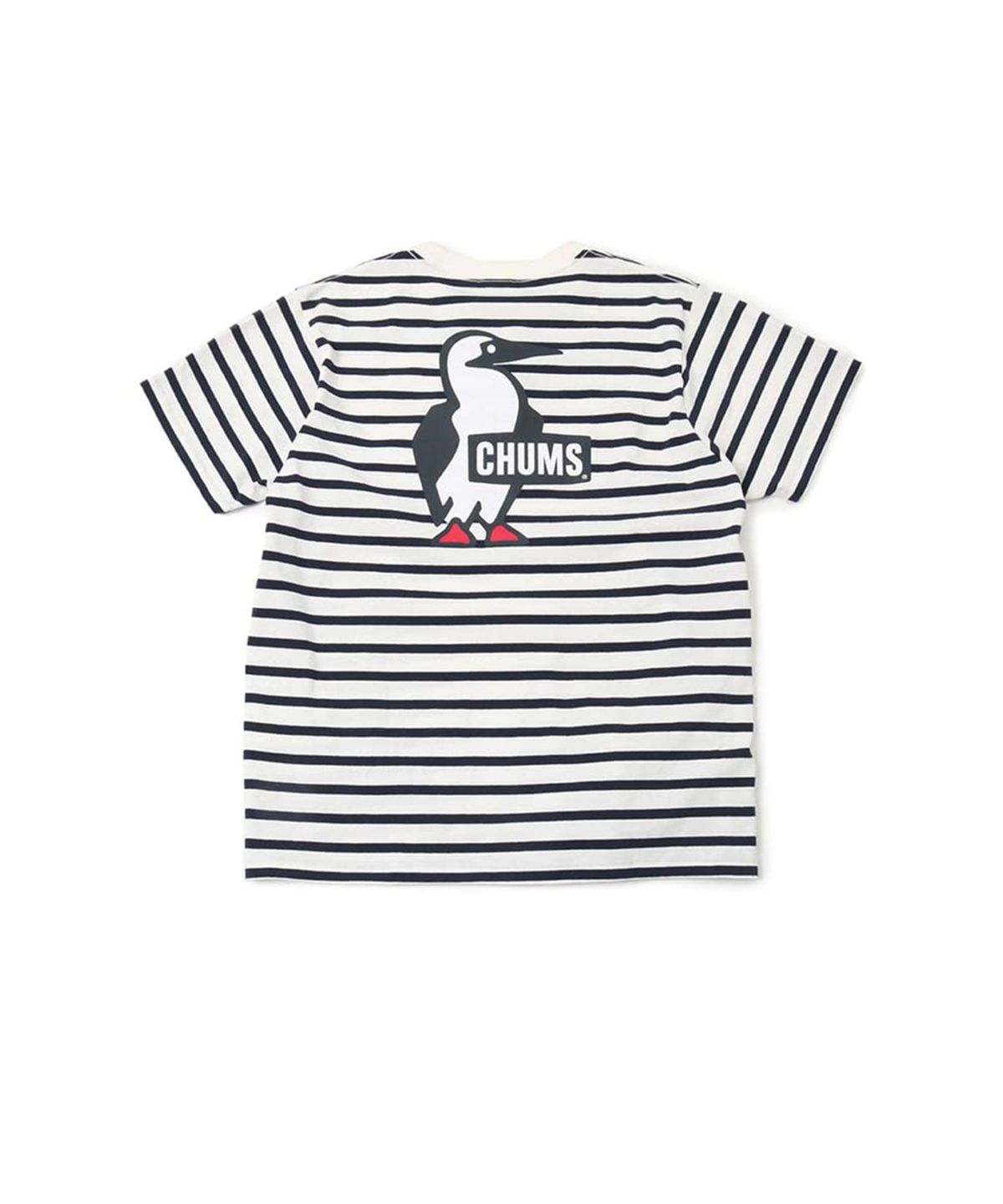첨스(CHUMS) 부비 로고 티셔츠 White/Navy / CH01-2279