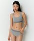 우먼즈 코튼 브라 탑 [미디엄 그레이]