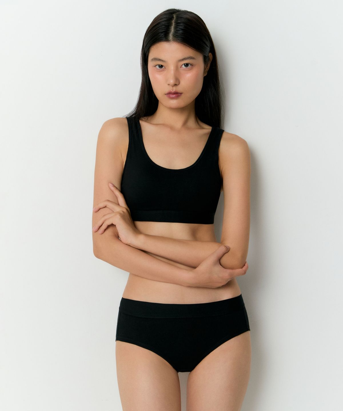 무신사 스탠다드 우먼(MUSINSA STANDARD WOMAN) 우먼즈 코튼 브라 탑 [블랙]