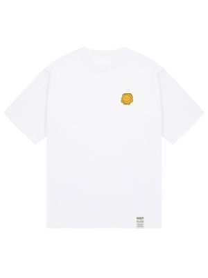 [UNISEX]옐로우실링 스몰 드로잉스마일 반팔티_화이트