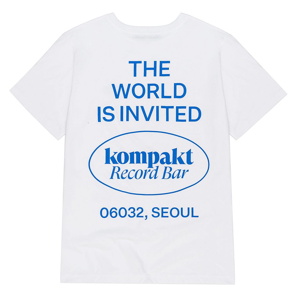 ★COMPAKT RECORD BAR★ BIG BASS Tshirt White Kompakt record bar t-shirt NWT