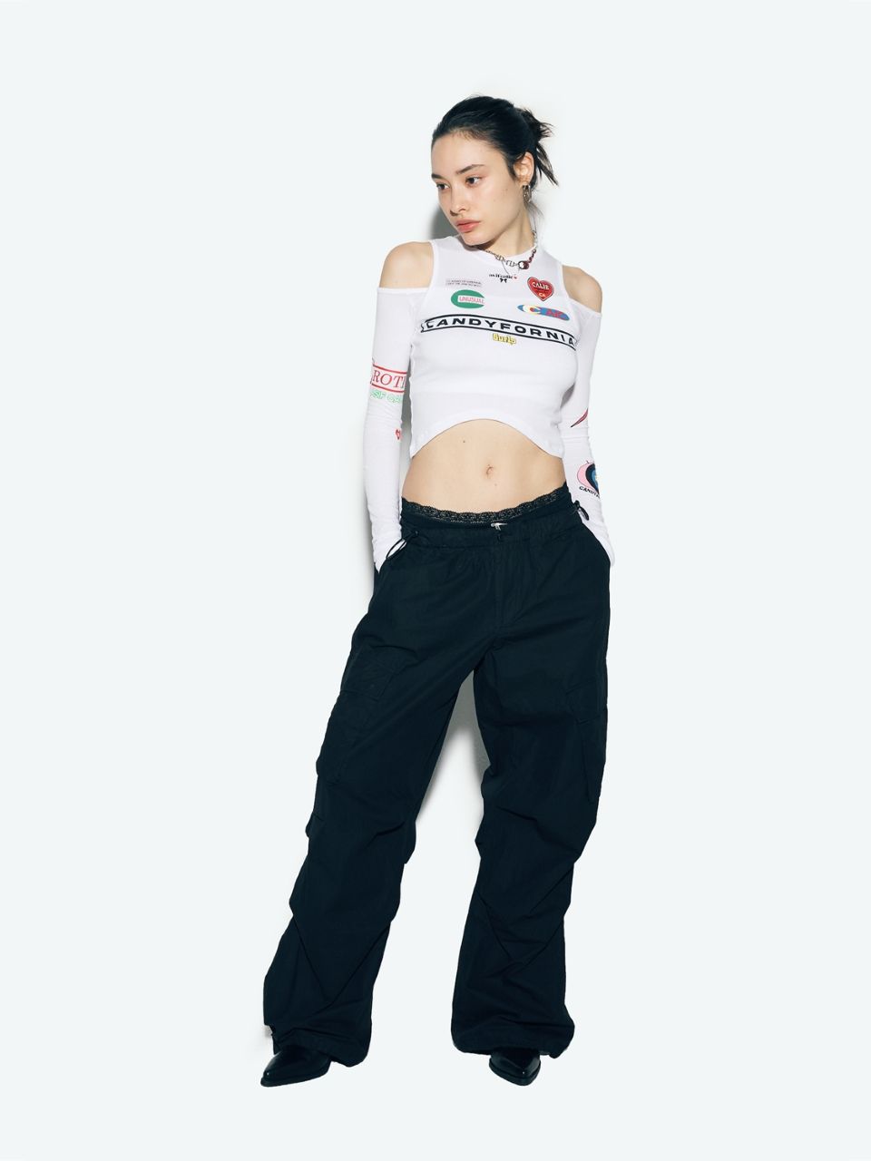 MUSINSA | ASIF CALIE PARACHUTE CARGO PANTS BLACK