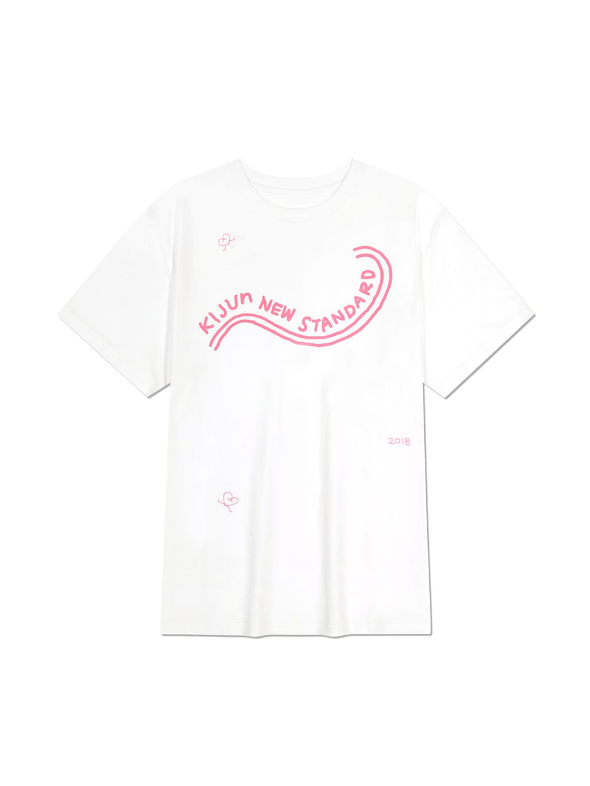 기준 맨(KIJUN MEN) New Standard T-shirt UNISEX White Pink