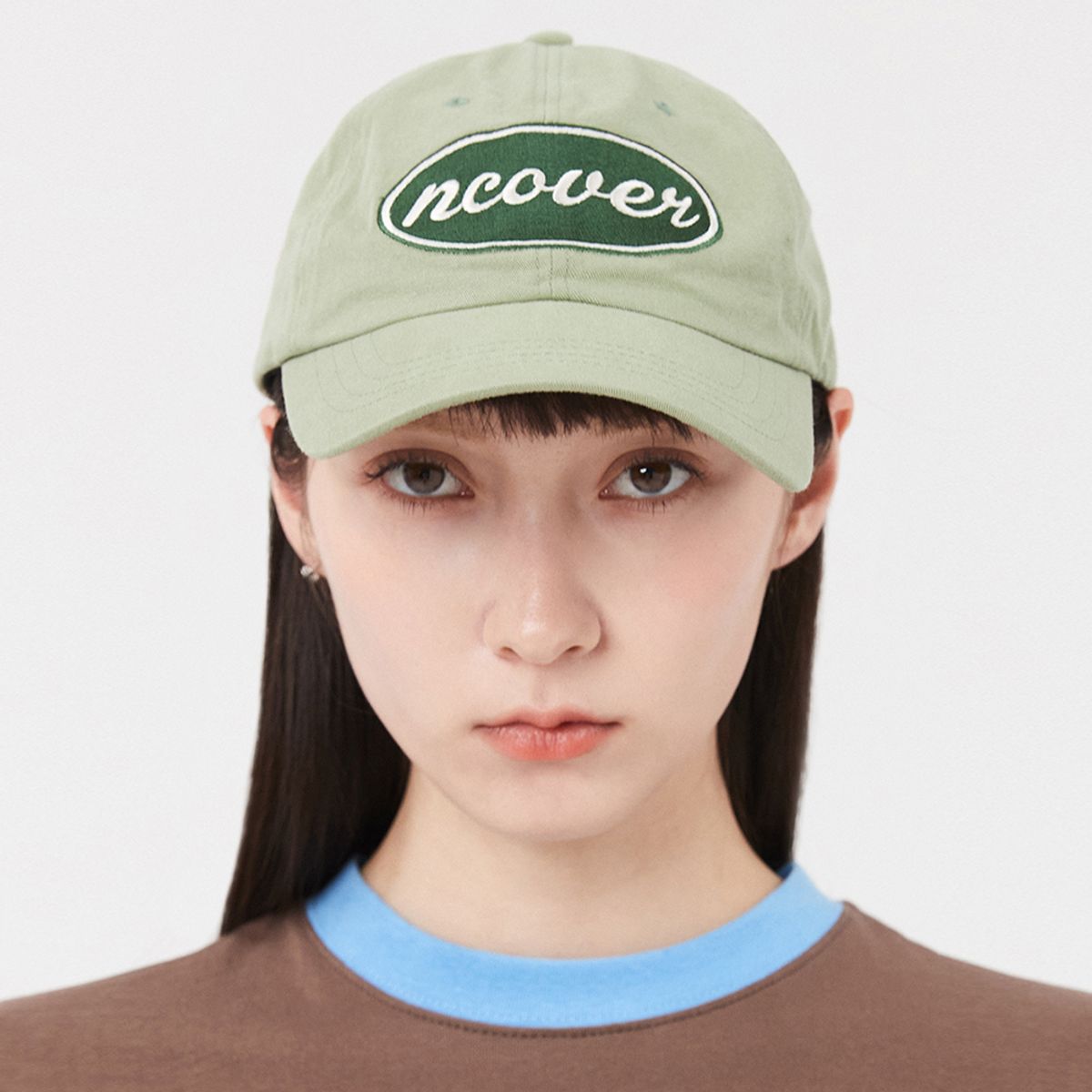 앤커버(NCOVER) NCOVER CIRCLE PATCH LOGO BALL CAP-LIGHT GREEN
