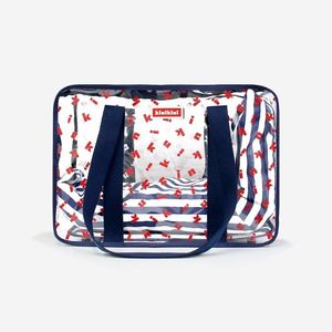 시그니처 로고 PVC 캐리어백 - 투명