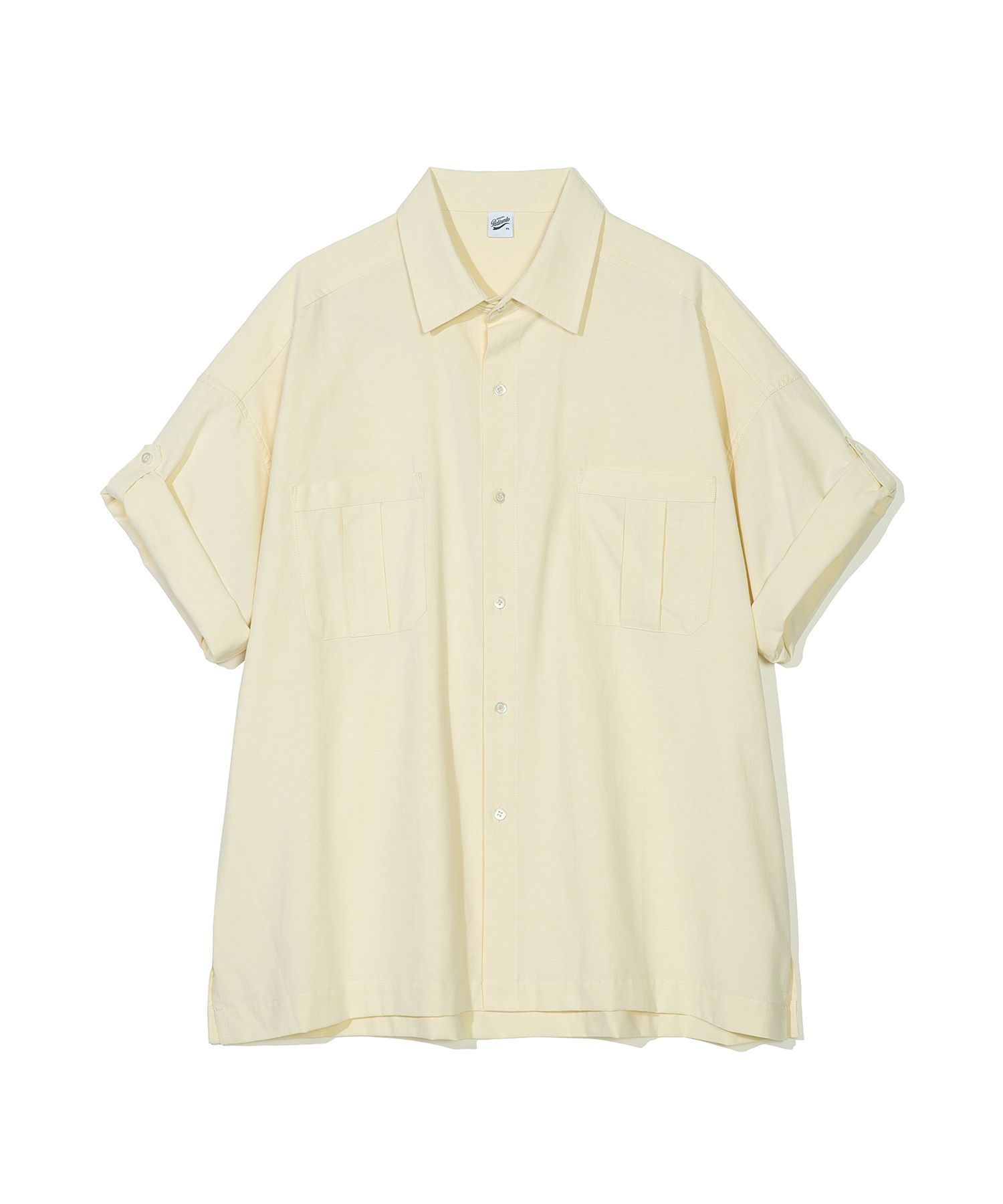 MUSINSA | PARTIMENTO Oxford Boxy Overfit Roll-Up Half Shirt