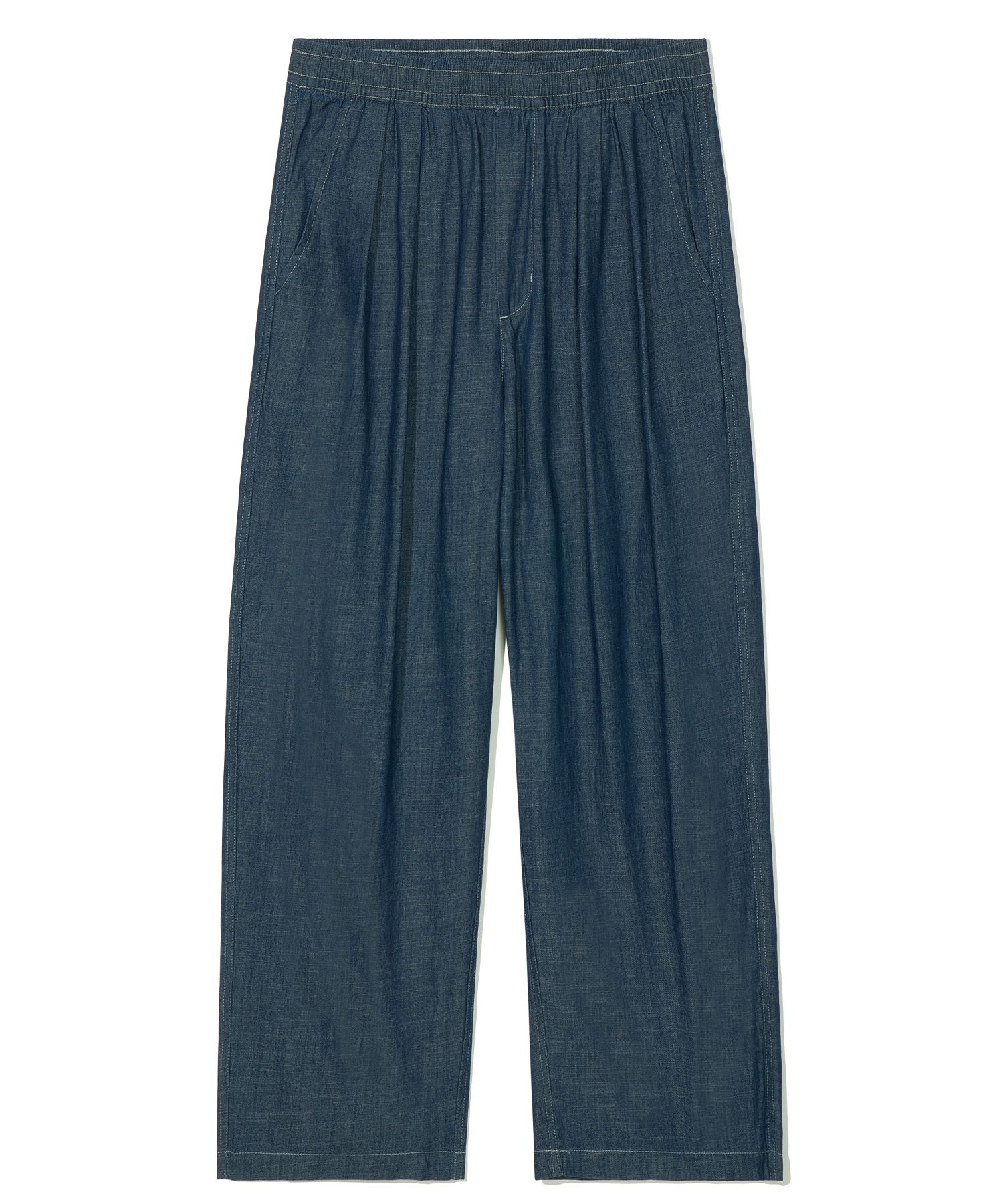 【PARTIMENTO】関税込★Stone Washing Denim Wide Easy Pants Stone Washing Denim Wide Easy Pants_Blue - 파르티멘토_USD