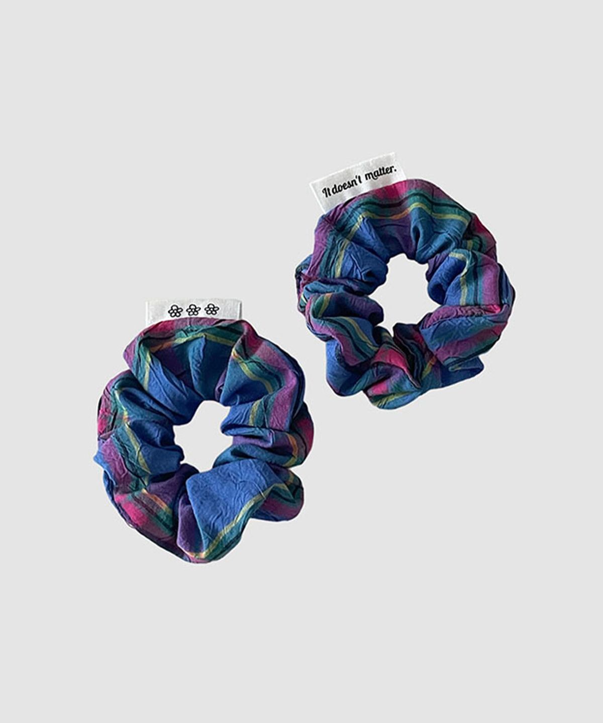 잇더즌매터(IT DOESN'T MATTER) Buddy check scrunchie (Blue, S)