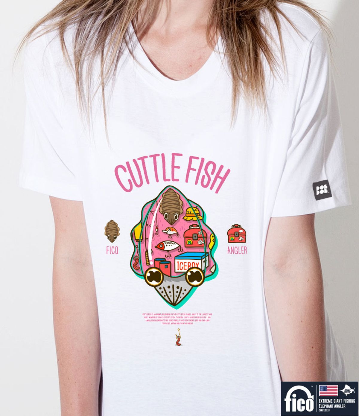 돌돌(DOLDOL) FICO_tshirts-215 익스트림 낚시 브랜드 피코 시즌2 캐릭터 그래픽 디자인 티셔츠