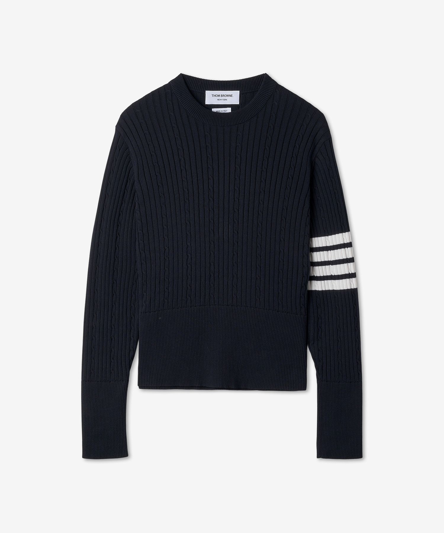 Thom Browne ケーブルニット カーディガン | ホワイト | FARFETCH JP