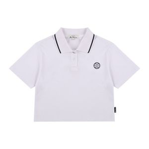 여성 테니스 카라 크롭 반팔 티셔츠 화이트 BNBTS756F