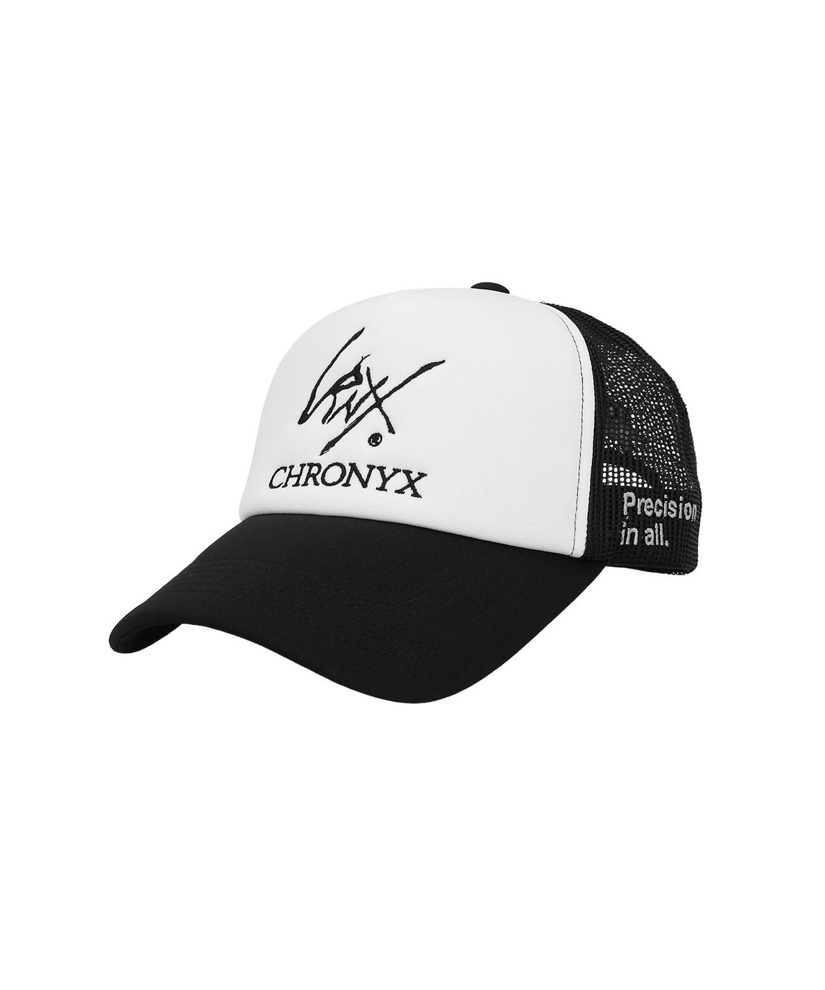 크로닉스(CHRONYX) 570 로고 메쉬 캡 블랙/화이트