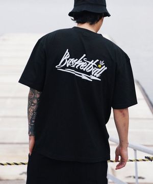 바스켓볼 반팔티 오버핏 블랙 화이트
