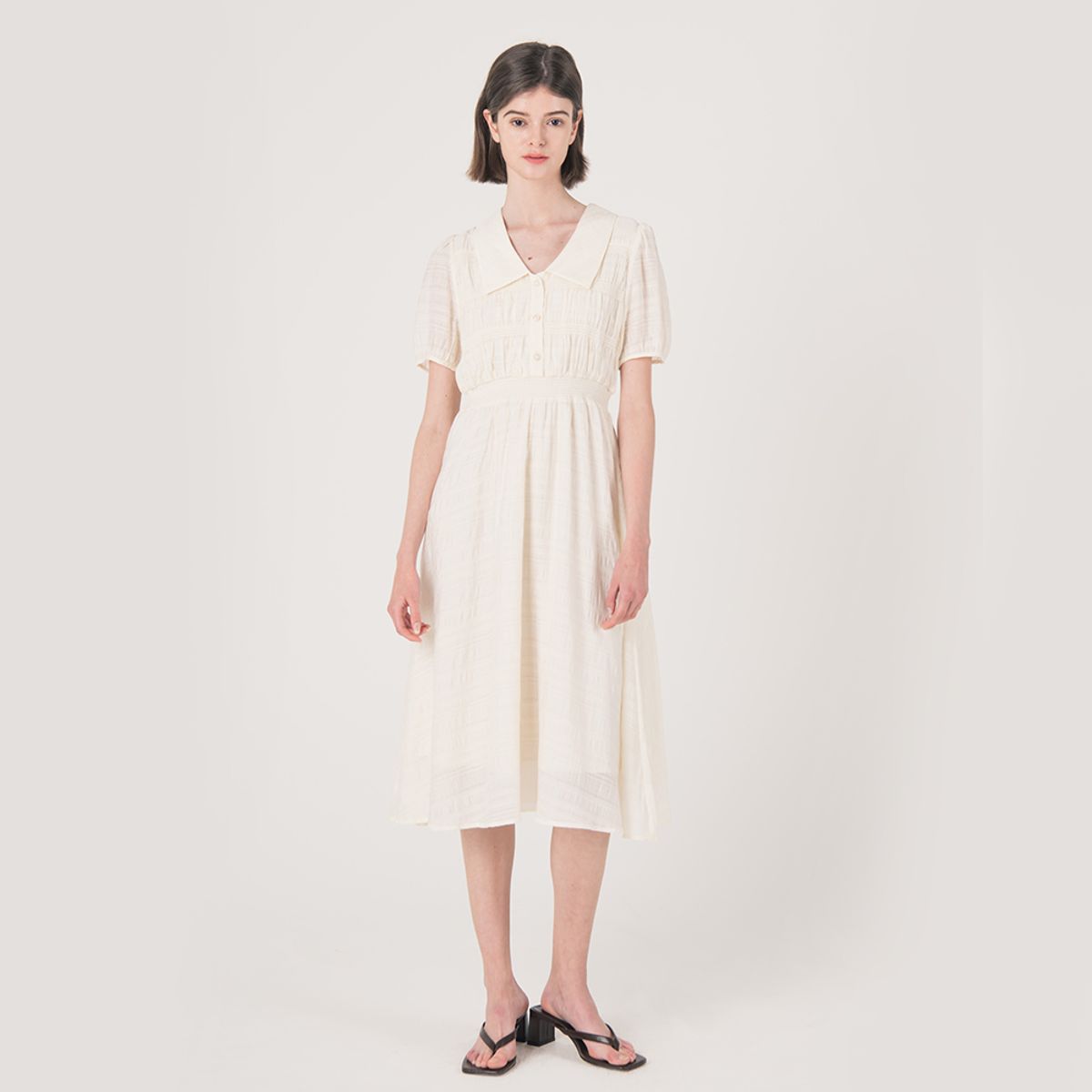 웬스데이딜라잇(WEDNESDAY DELIGHT) WED_Wave texture long dress