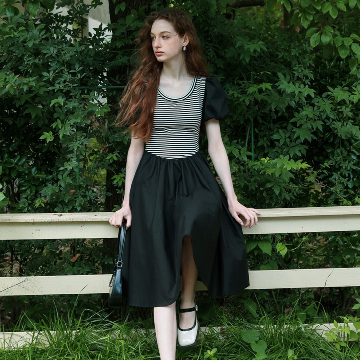 쎄무아듀(CEST MOIDEW) Cest_French stripe contrast dress
