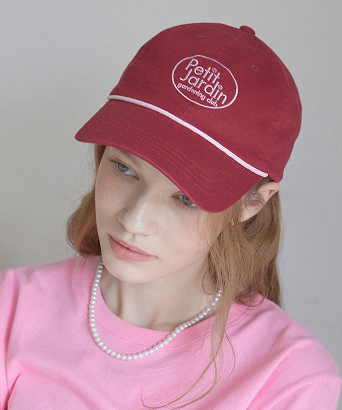 논로컬(NONLOCAL) Petit Jardin Ball Cap - Burgundy