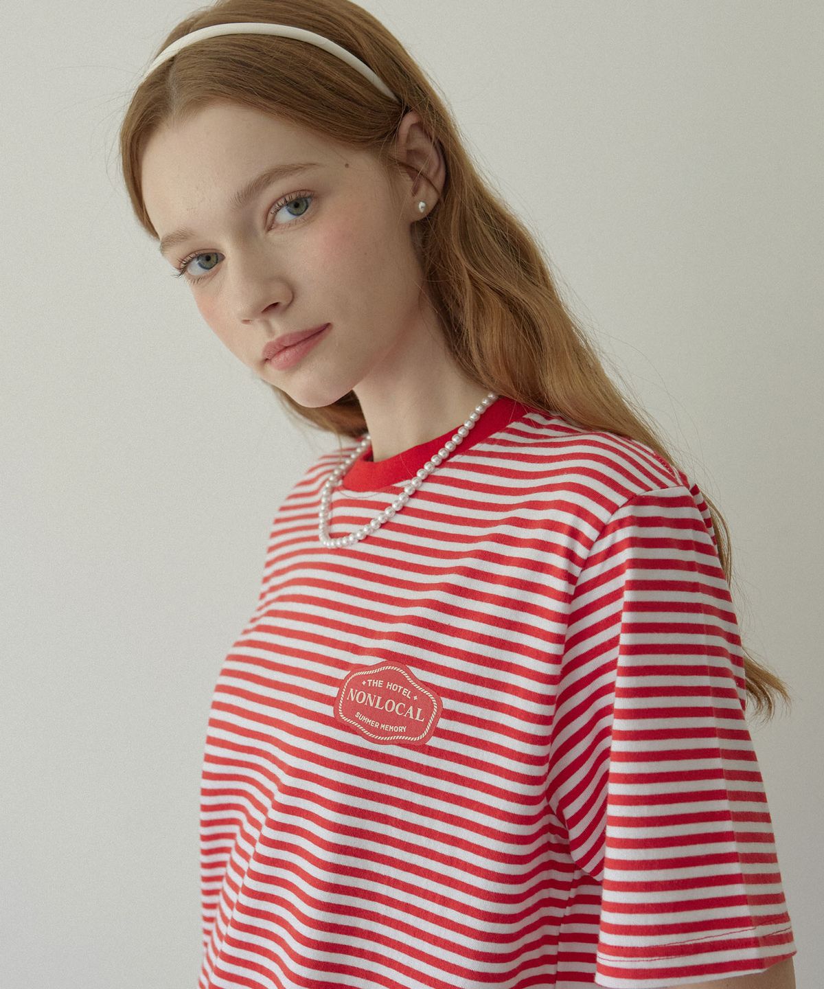 논로컬(NONLOCAL) Yacht Club T-shirt - Red