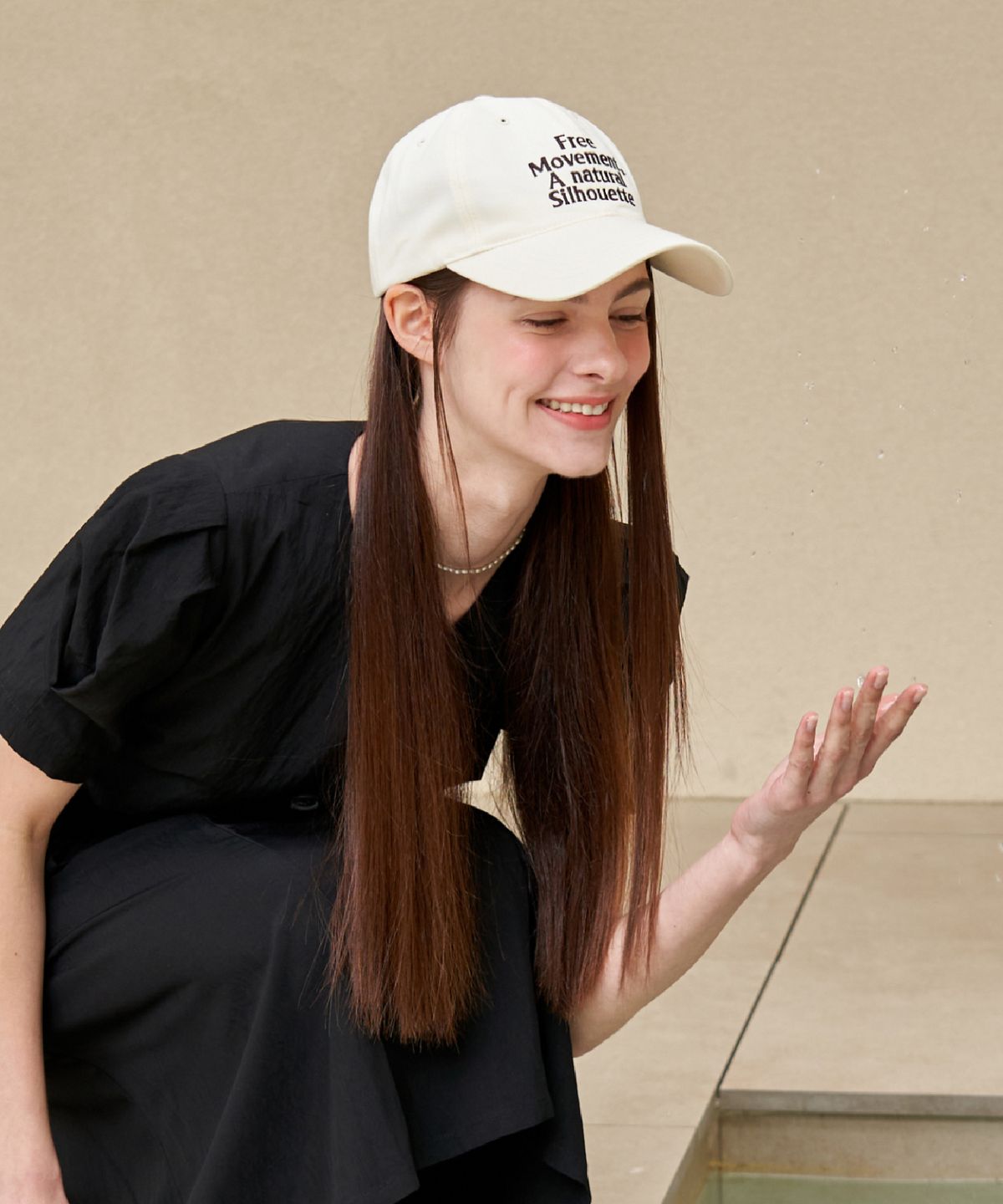 벨류엣(VALLUAT) Silhouette Ball Cap_Ivory