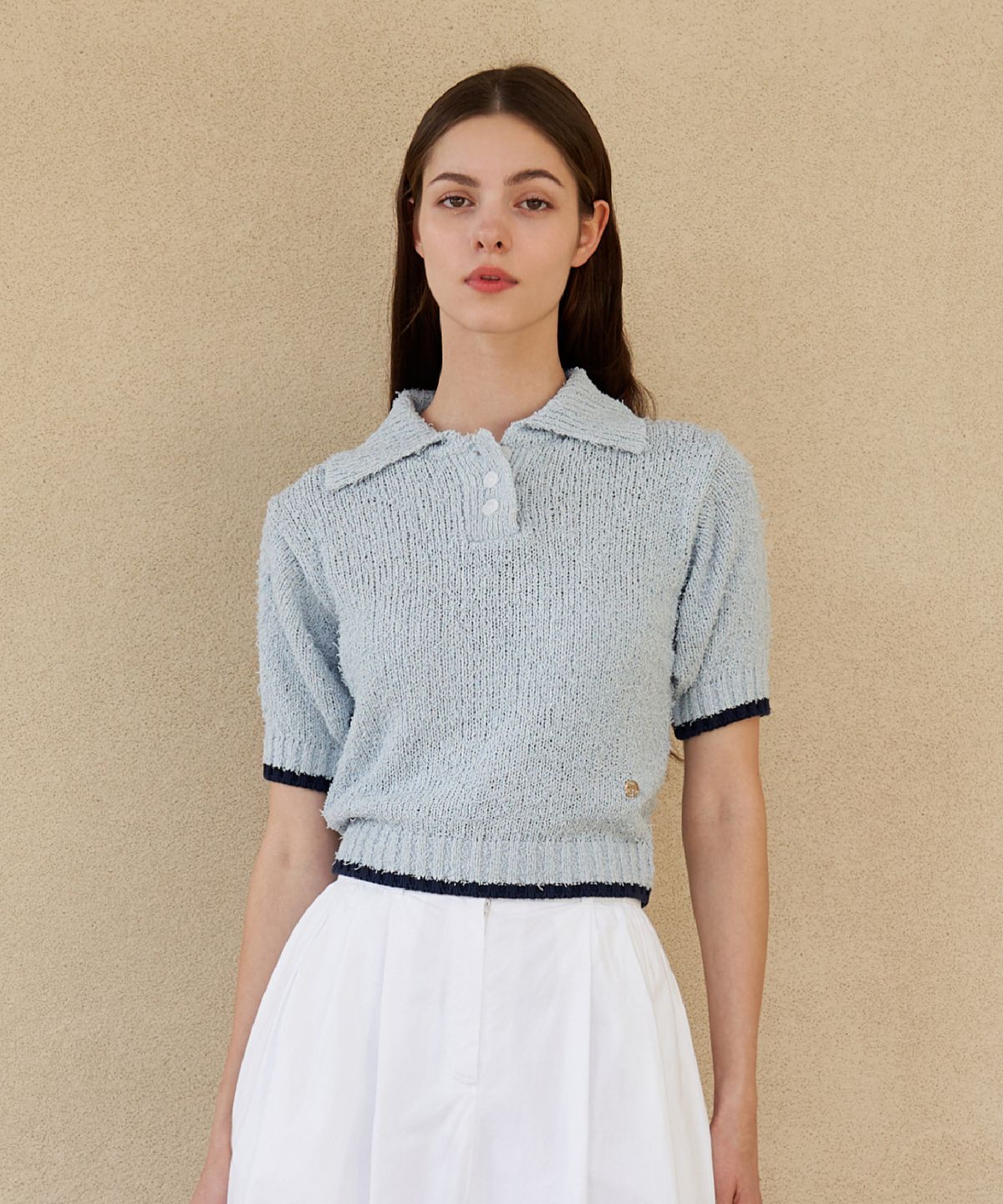 벨류엣(VALLUAT) Witty Half knit_Navy