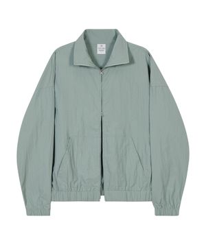 86-IRO287 [워터프루프] 윈드브레이커 카라 집업 자켓 민트