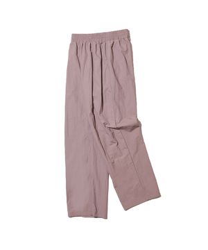 86-IRO284 [워터프루프] 윈드브레이커 와이드 밴딩 팬츠 딥핑크