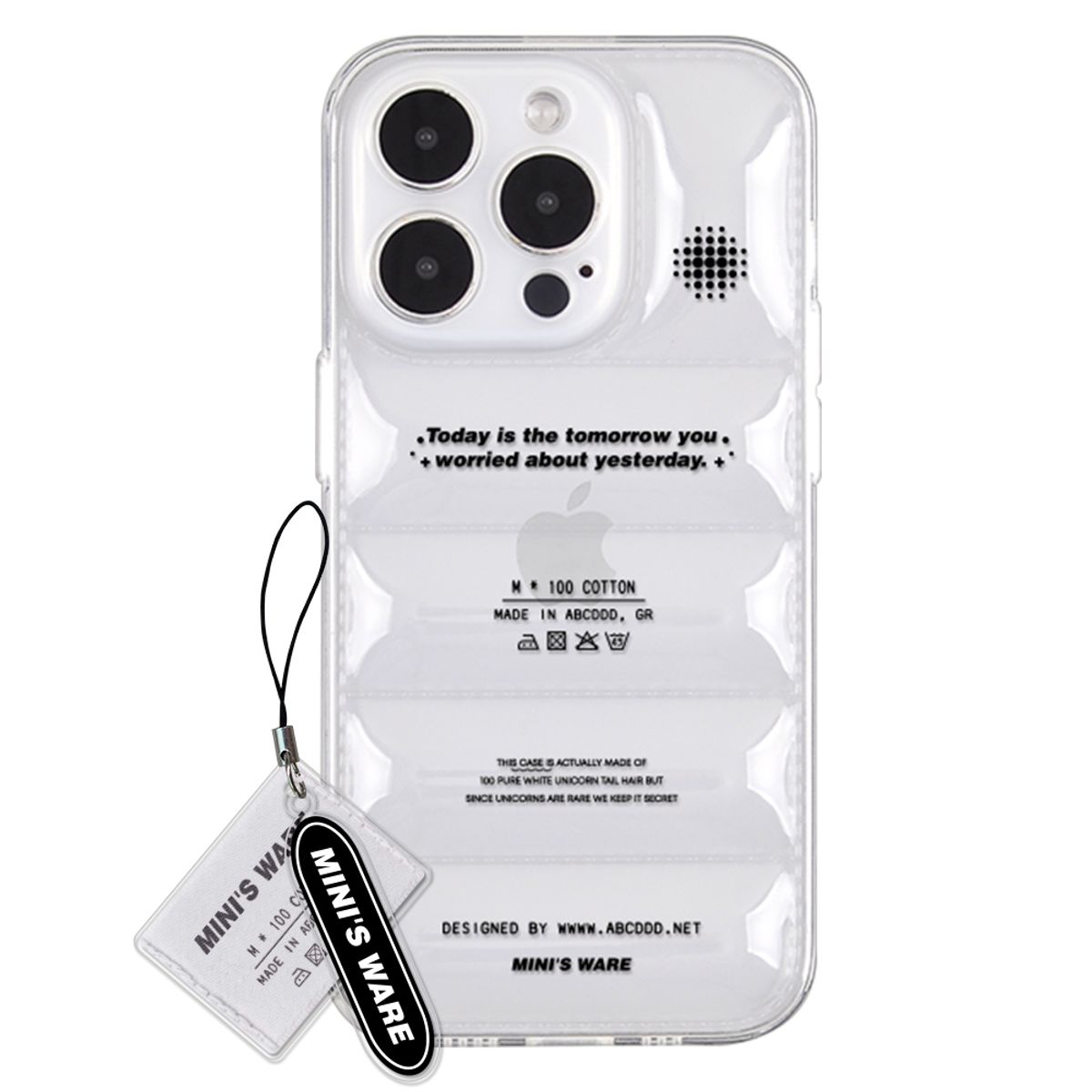 미니스웨어(MINI'S WARE) [아이폰16추가] TAG PADDING CASE BLACK