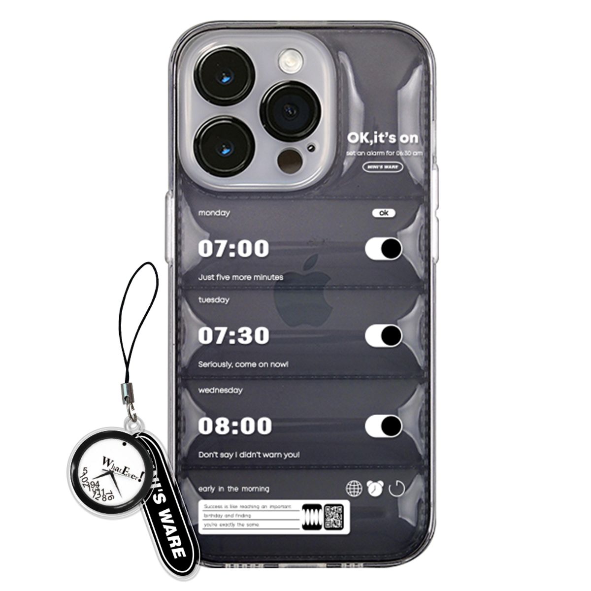 미니스웨어(MINI'S WARE) [아이폰16추가] ALARM PADDING CASE WHITE